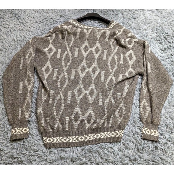 Vintage Kerrington Italia Cardigan Sweater Womens Size Large Brown Made In Italy - Picture 2 of 9